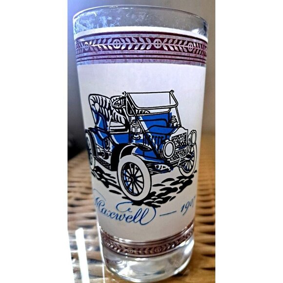 Vinage Set of Four Double Old Fashion Glasses Antique Cars - Picture 11 of 14